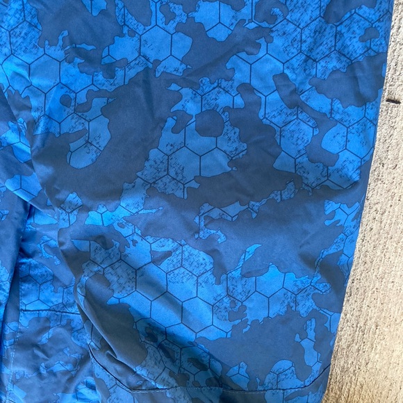 GIISAM Mens Windproof Jacket Waterproof Lightweight Mountain Jacket Camo Blue XL - Picture 6 of 7